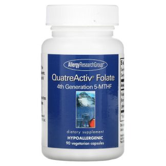 Allergy Research Group, QuatreActiv Folate, 4th Generation 5-MTHF, 90 Vegetarian Capsules
