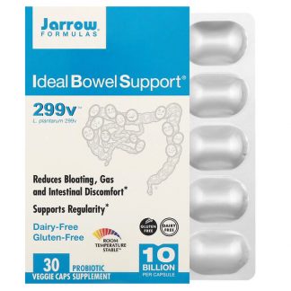 Jarrow Formulas, Ideal Bowel Support, 299v, 10 Billion, 30 Veggie Caps