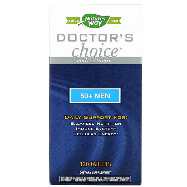 Nature's Way, Doctor's Choice Multivitamin, 50+ Men, 120 Tablets 1 Nature's Way, Doctor's Choice Multivitamin, 50+ Men, 120 Tablets
