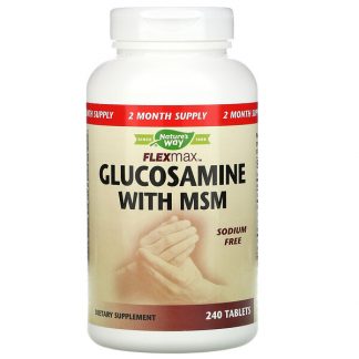 Nature's Way, Flexmax, Glucosamine with MSM, Sodium Free, 240 Tablets