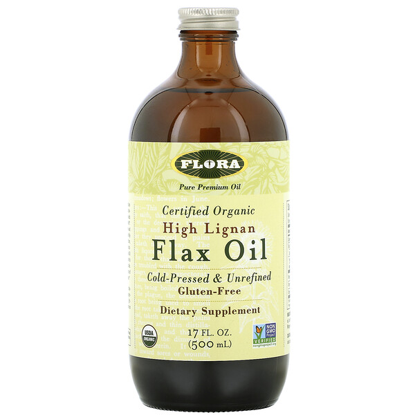 Flora, Certified Organic High Lignan Flax Oil, 17 fl oz (500 ml) 1 Flora, Certified Organic High Lignan Flax Oil, 17 fl oz (500 ml)