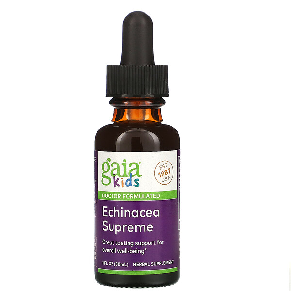 Gaia Herbs, Kids, Echinacea Supreme, 1 fl oz (30 ml) 1 Gaia Herbs, Kids, Echinacea Supreme, 1 fl oz (30 ml)