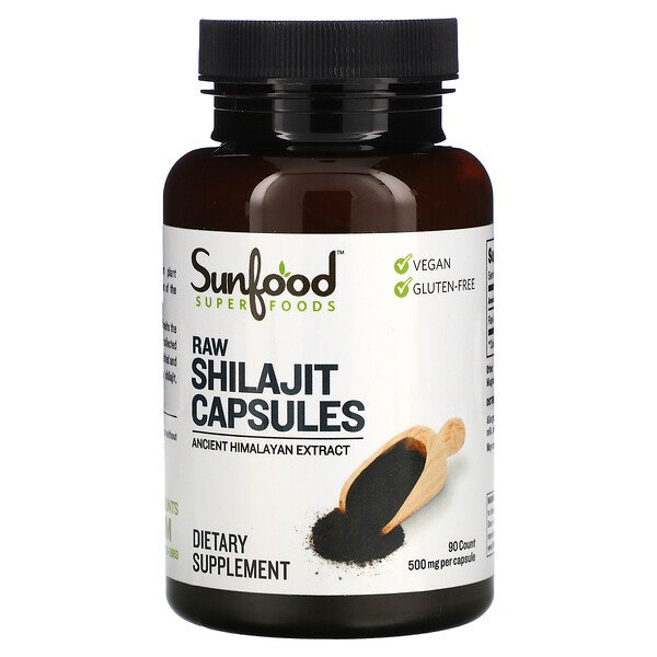 Sunfood, Raw Shilajit Capsules, 500 mg, 90 Capsules 1 Sunfood, Raw Shilajit Capsules, 500 mg, 90 Capsules