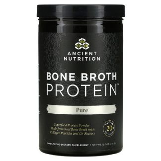 Dr. Axe / Ancient Nutrition, Bone Broth Protein, Pure, 15.7 oz(446 g)