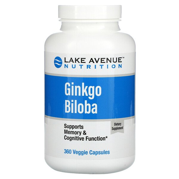 Lake Avenue Nutrition, Ginkgo Biloba, 120 mg, 360 Veggie Capsules 1 Lake Avenue Nutrition, Ginkgo Biloba, 120 mg, 360 Veggie Capsules
