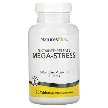 NaturesPlus, Mega-Stress, Sustained Release, 90 Tablets