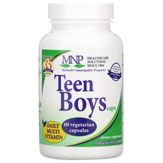 Michael's Naturopathic, Teen Boys Caps, Daily Multi-Vitamin, 60 Vegetarian Capsules