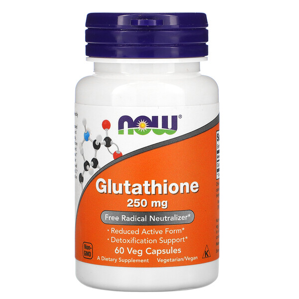 NOW Foods, Glutathione, 250 mg, 60 Veg Capsules 1 NOW Foods, Glutathione, 250 mg, 60 Veg Capsules