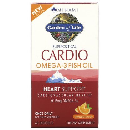 Minami Nutrition, Supercritical Cardio, Omega-3 Fish Oil, Orange Flavor, 915 mg , 60 Softgels