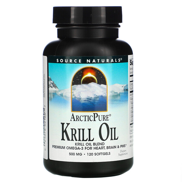 Source Naturals, ArcticPure, Krill Oil, 500 mg, 120 Softgels 1 Source Naturals, ArcticPure, Krill Oil, 500 mg, 120 Softgels