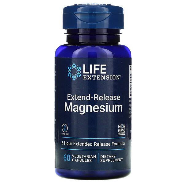 Life Extension, Extend-Release Magnesium, 60 Vegetarian Capsules 1 Life Extension, Extend-Release Magnesium, 60 Vegetarian Capsules