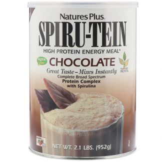 NaturesPlus, Spiru-Tein, High Protein Energy Meal, Chocolate, 2.1 lbs. (952 g)