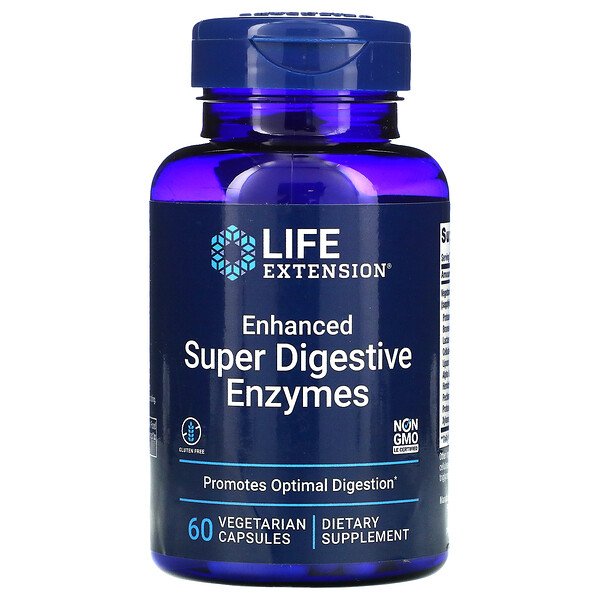 Life Extension, Enhanced Super Digestive Enzymes, 60 Vegetarian Capsules 1 Life Extension, Enhanced Super Digestive Enzymes, 60 Vegetarian Capsules