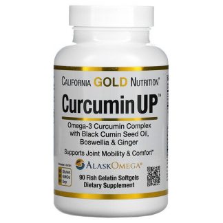 California Gold Nutrition, Curcumin UP, Omega-3 & Curcumin Complex, Joint Mobility & Comfort Support, 90 Fish Gelatin Softgels