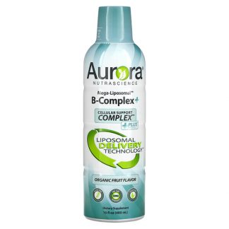 Aurora Nutrascience, Mega-Liposomal B-Complex+, Organic Fruit, 16 fl oz (480 ml)
