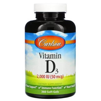 Carlson Labs, Vitamin D3, 2,000 IU (50 mcg), 360 Soft Gels