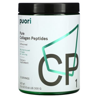 Puori, CP1, Pure Collagen Peptides, Unflavored, 10.6 oz (300 g)