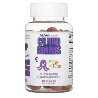 MAV Nutrition, Calming Gummies, For Kids, Mixed Berry, 60 Gummies