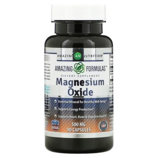 Amazing Nutrition, Magnesium Oxide, 500 mg, 90 Capsules