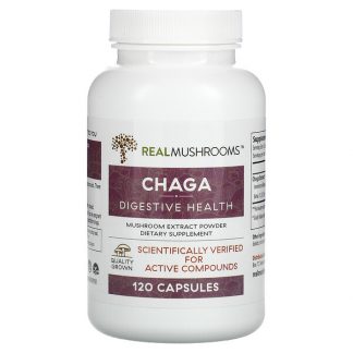 Real Mushrooms, Chaga, Digestive Health, 120 Capsule