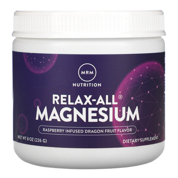 MRM, Relax-All Magnesium, Raspberry Infused Dragon Fruit, 8 oz (226 g) 1 MRM, Relax-All Magnesium, Raspberry Infused Dragon Fruit, 8 oz (226 g)