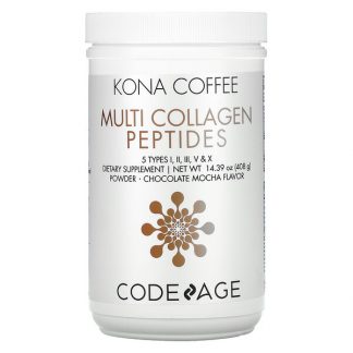 CodeAge, Kona Coffee, Multi Collagen Peptides, Chocolate Mocha, 14.39 oz (408 g)
