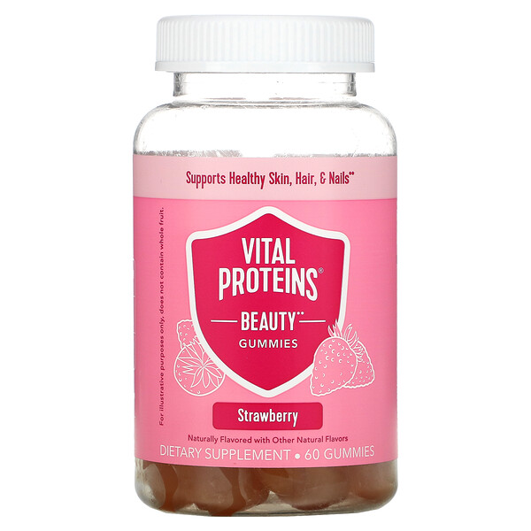 Vital Proteins, Beauty Gummies, Strawberry, 60 Gummies 1 Vital Proteins, Beauty Gummies, Strawberry, 60 Gummies