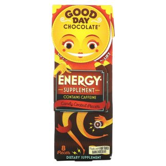 Good Day Chocolate, Energy Supplement, 8 Candy Coated Pieces