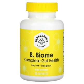 Beekeeper's Naturals, B. Biome, Complete Gut Health, 60 Capsules
