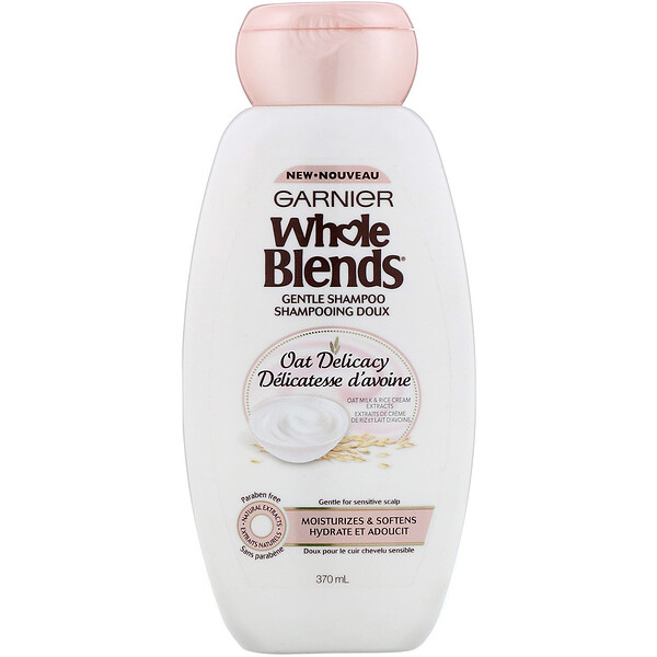 Garnier, Whole Blends, Oat Delicacy Gentle Shampoo, 12 Garnier, Whole Blends, Oat Delicacy Gentle Shampoo, 12.5 fl oz (370 ml)