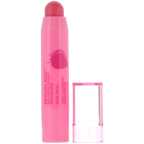 Revlon, Kiss Balm, 025 Fresh Strawberry, 0.09 oz (2 Revlon, Kiss Balm, 025 Fresh Strawberry, 0.09 oz (2.6 g)