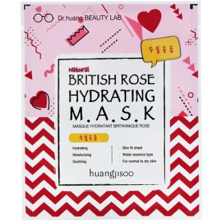 Huangjisoo, British Rose Hydrating Beauty Mask, 1 Sheet, 25 ml