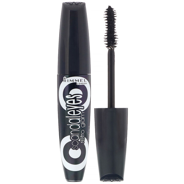 Rimmel London, Scandaleyes Retro Glam Mascara, 003 Extreme Black, 0.41 fl oz (12 ml)