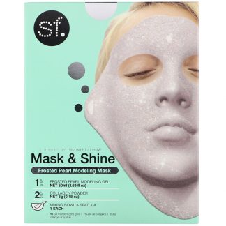 SFGlow, Mask & Shine, Frosted Pearl Modeling Beauty Mask, 4 Piece Kit