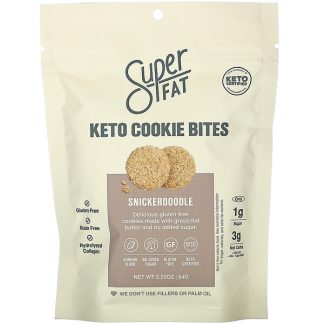 SuperFat, Keto Cookie Bites, Snickerdoodle, 2.25 oz (64 g)