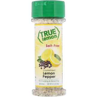 True Citrus, True Lemon, Crystallized Lemon Pepper, Salt-Free, 2.12 oz (60 g)