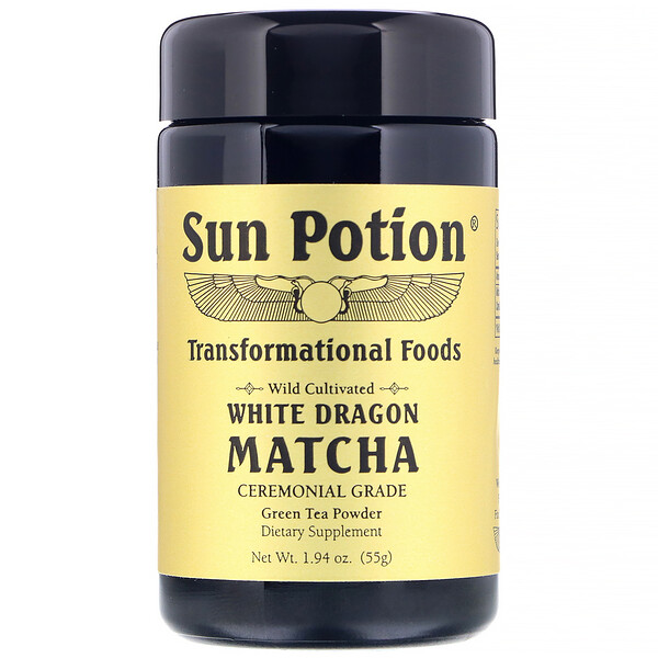 Sun Potion, Wild Cultivated, White Dragon Matcha, Ceremonial Grade, Green Tea Powder, 1 Sun Potion, Wild Cultivated, White Dragon Matcha, Ceremonial Grade, Green Tea Powder, 1.94 oz (55 g)