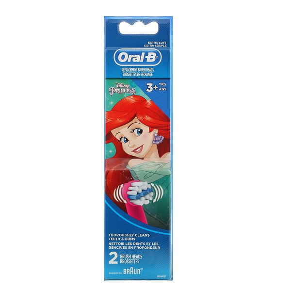 Oral-B, Kids, Disney Princess, Replacement Brush Heads, Extra Soft, 3+ Years, 2 Brush Heads 1 Oral-B, Kids, Disney Princess, Replacement Brush Heads, Extra Soft, 3+ Years, 2 Brush Heads