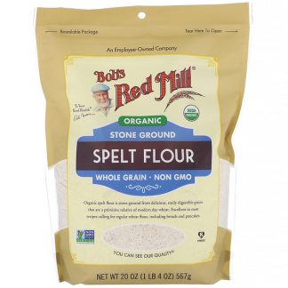Bob's Red Mill, Organic Spelt Flour, Whole Grain, 20 oz (567 g)