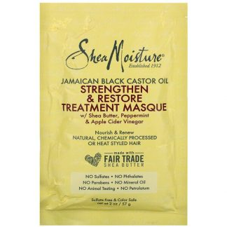 SheaMoisture, Jamaican Black Castor Oil, Strengthen & Restore Treatment Masque, 2 oz (57 ml)