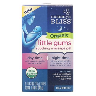 Mommy's Bliss, Organic Little Gums, Soothing Massage Gel, Day/Night Pack , Age 2 Months+, 2 Tubes , 0.53 oz (15 g) Each
