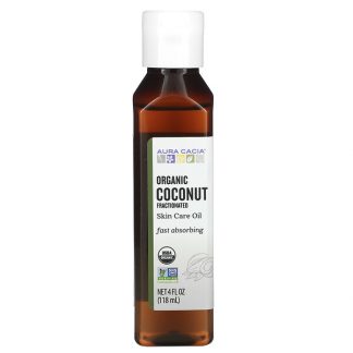 Aura Cacia, Organic Skin Care Oil, Coconut, Fractionated, 4 fl oz (118 ml)