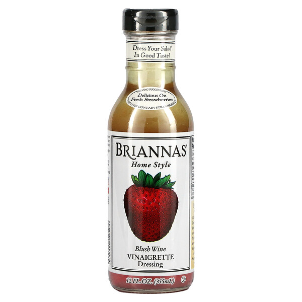 Briannas, Home Style, Blush Wine Vinaigrette Dressing, 12 fl oz (355 ml) 1 Briannas, Home Style, Blush Wine Vinaigrette Dressing, 12 fl oz (355 ml)