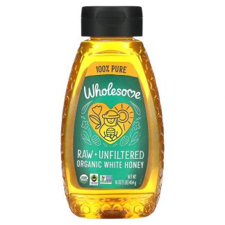 Wholesome, Organic Raw Unfiltered White Honey, 16 oz (454 g)