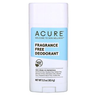 Acure, Deodorant, Fragrance Free, 2.2 oz (62.4 g)