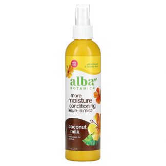 Alba Botanica, More Moisture Conditioning Leave-In Mist, Coconut Milk, 8 fl oz (237 ml)