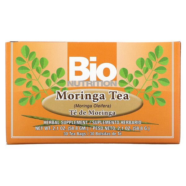 Bio Nutrition, Moringa Tea, 30 Tea Bags, 2.1 oz (58 Bio Nutrition, Moringa Tea, 30 Tea Bags, 2.1 oz (58.8 g)
