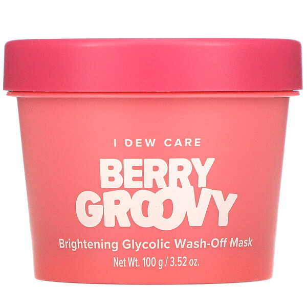I Dew Care, Berry Groovy, Brightening Glycolic Wash-Off Beauty Mask, 3 I Dew Care, Berry Groovy, Brightening Glycolic Wash-Off Beauty Mask, 3.52 oz (100 g)