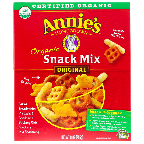 Annie's Homegrown, Organic Snack Mix, Original, 9 oz (255 g) 1 Annie's Homegrown, Organic Snack Mix, Original, 9 oz (255 g)