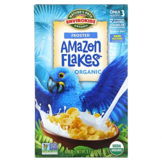 Nature's Path, Envirokidz Organic, Amazon Flakes Cereal, Frosted, 11.5 oz (325 g)